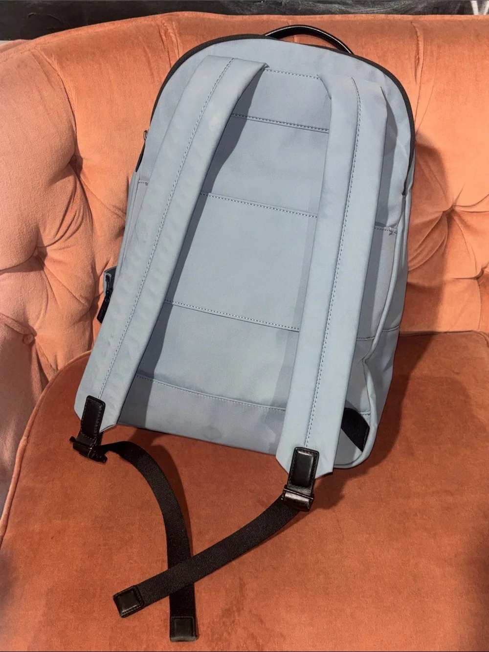 AWAY smoke blue backpack overnight multi pocket travel bag carry on vacation